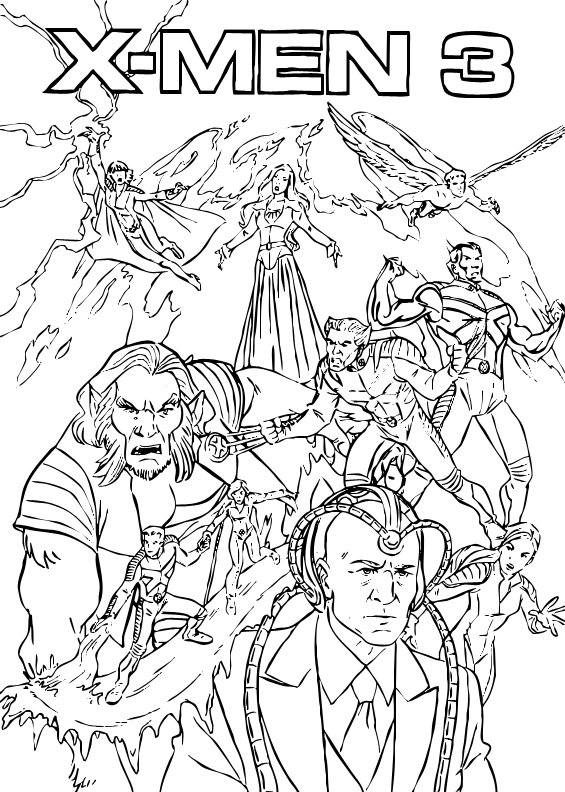 565x792 Xmen Coloring Pages Free X Men 3 Coloring Pages Hellokids Ideas