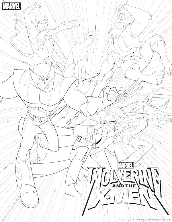 600x776 Wolverine Color Pages X Men Coloring Pages Free Marvel Wolverine