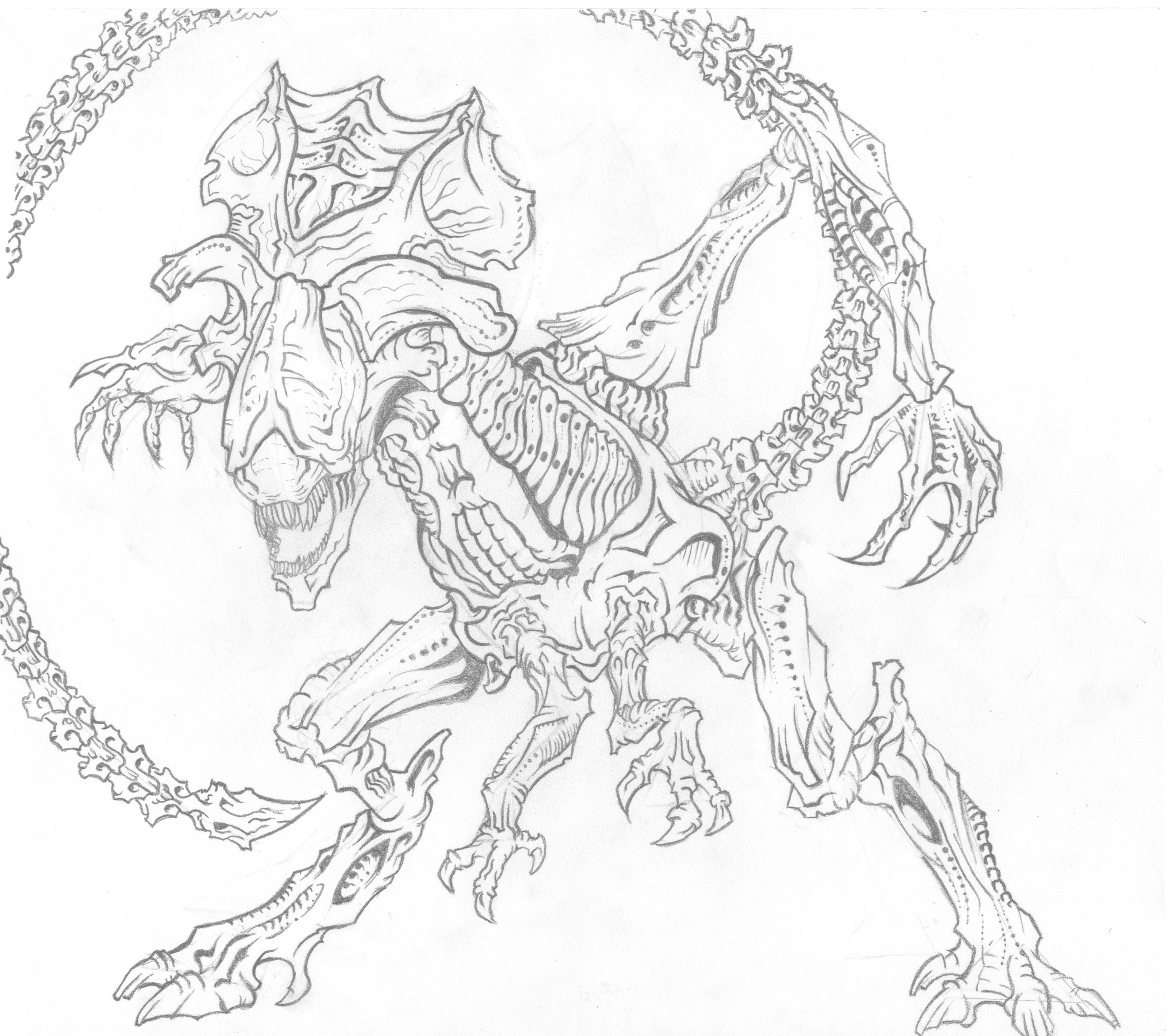 2798x2475 Alien Queen Coloring Pages