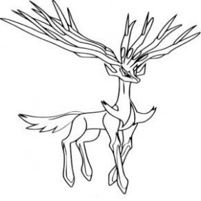Xerneas Coloring Pages