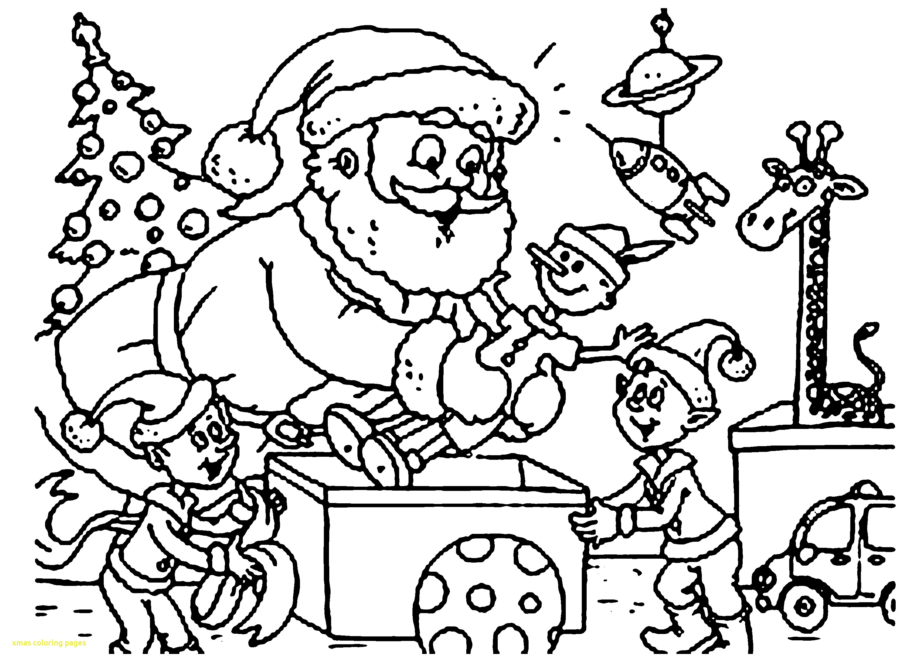 3016x2182 Xmas Coloring Pages With Christmas 47167 Free And Gambarmewarnai