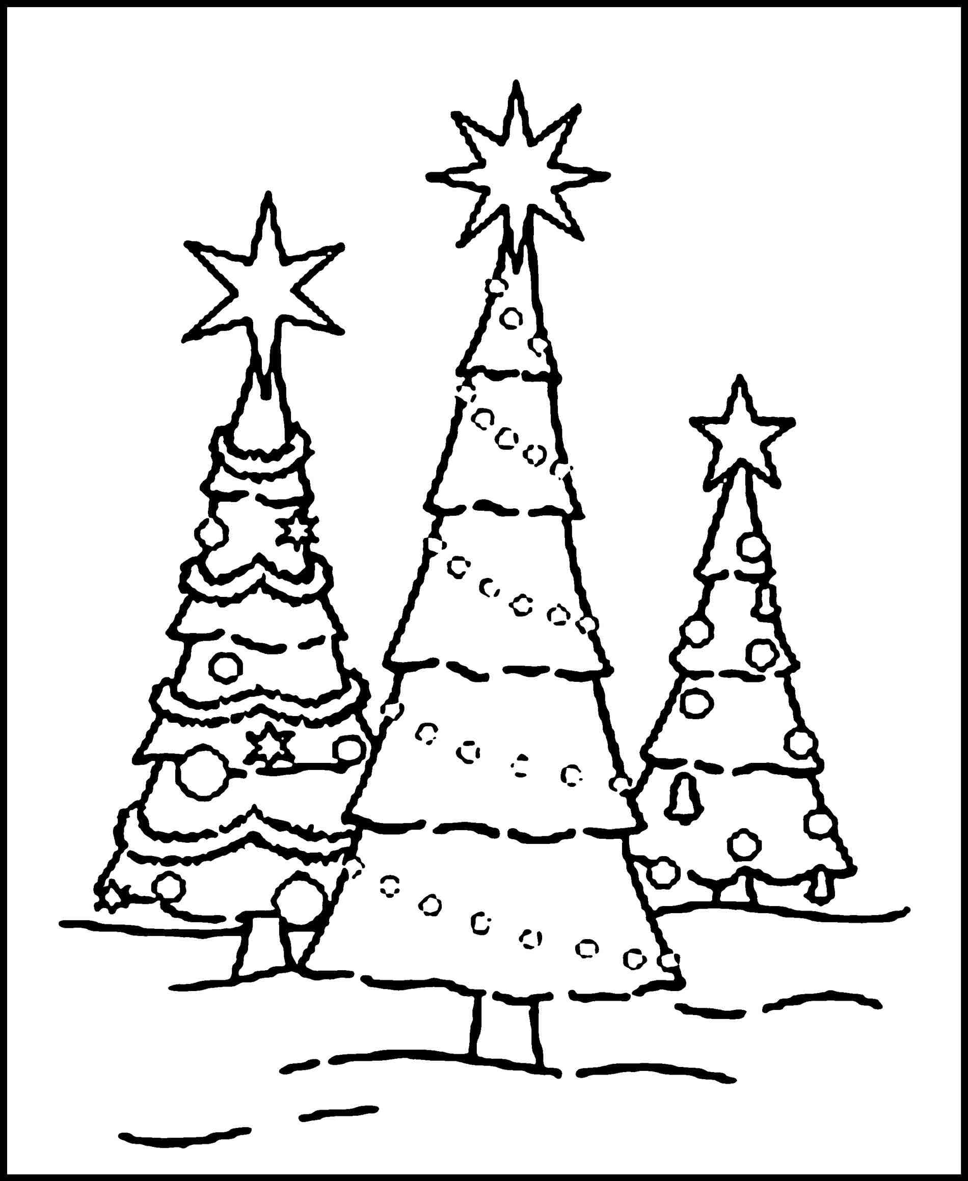 Xmas Tree Coloring Pages