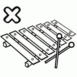 268x268 Coloring Pages Xylophone Xylophone Coloring Page Free Coloring