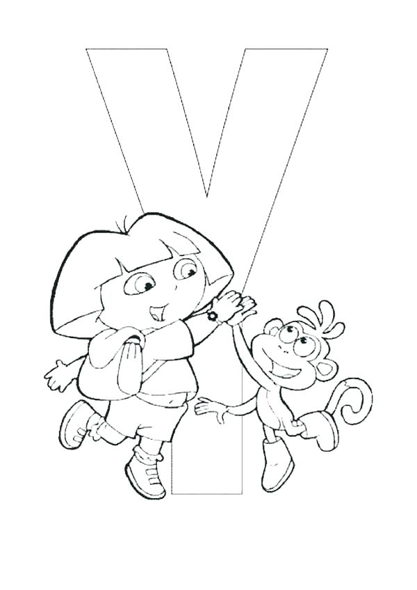 600x848 Letter Y Coloring Page