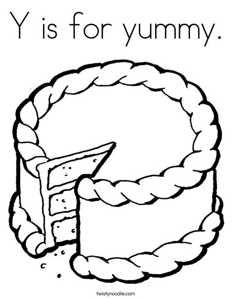 468x605 Y Is For Yummy Coloring Page