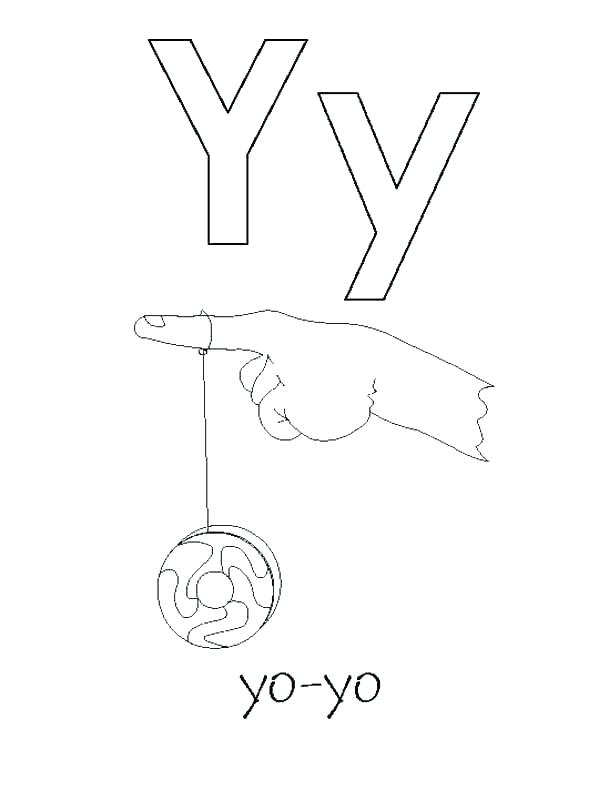600x800 Coloring Letter Y Coloring Page Sheet Pages Alphabet For Yo Pag