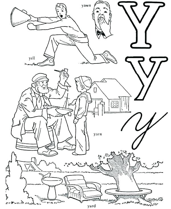 600x734 Y Coloring Pages