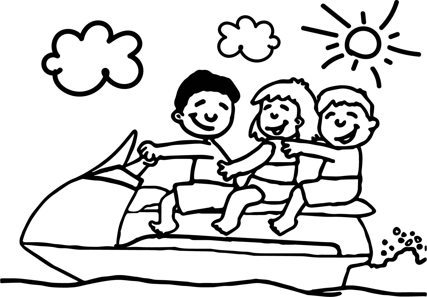 1747x1218 Funny Summer Yacht Kids Coloring Page Wecoloringpage