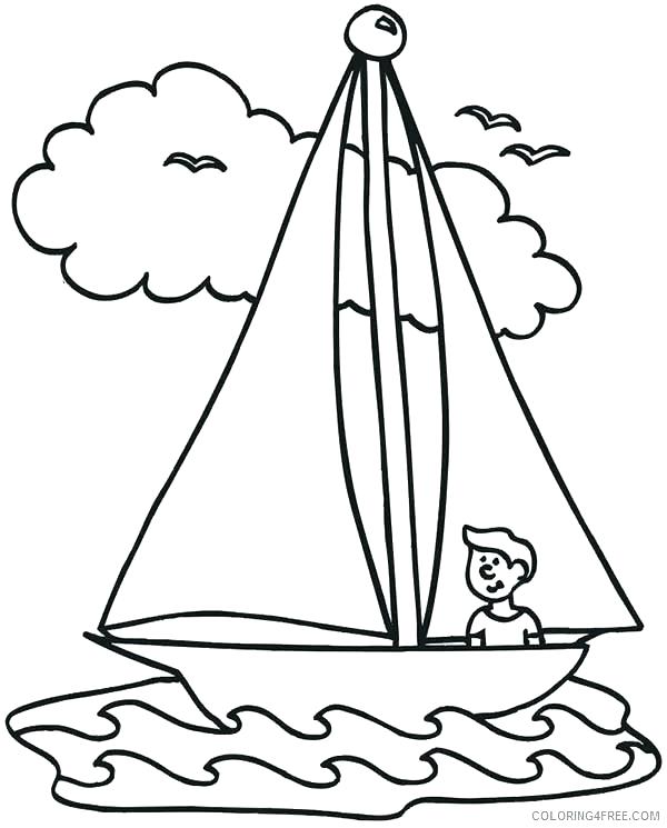 600x745 Row Your Boat Colouring Pages Coloring Of Boats Drawn Yacht Page 6