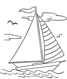 236x276 Boat Coloring Pages For Kids Teaching Template