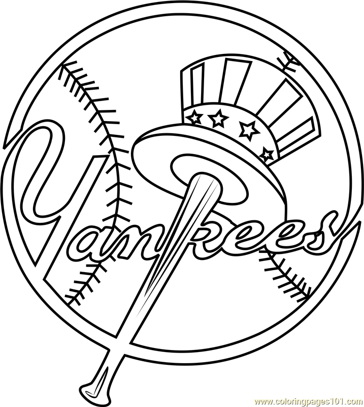 717x800 New York Yankees Logo Coloring Page