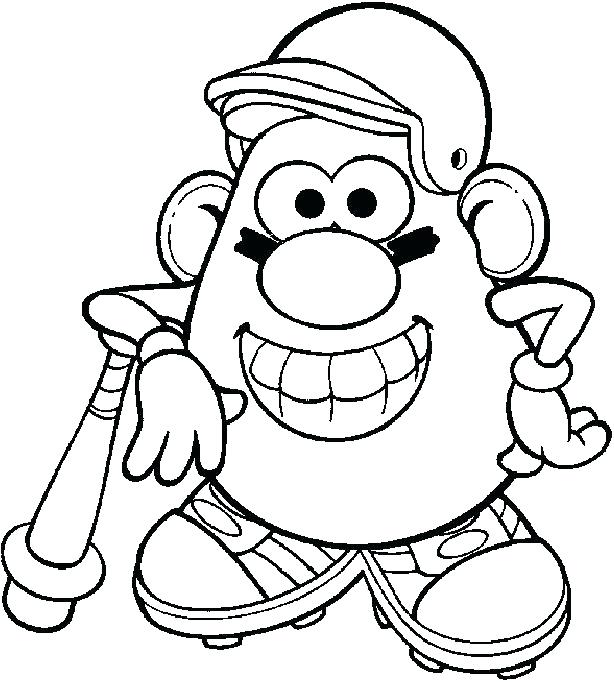 614x682 Coloring New York Yankees Coloring Pages Potato Head Free. New