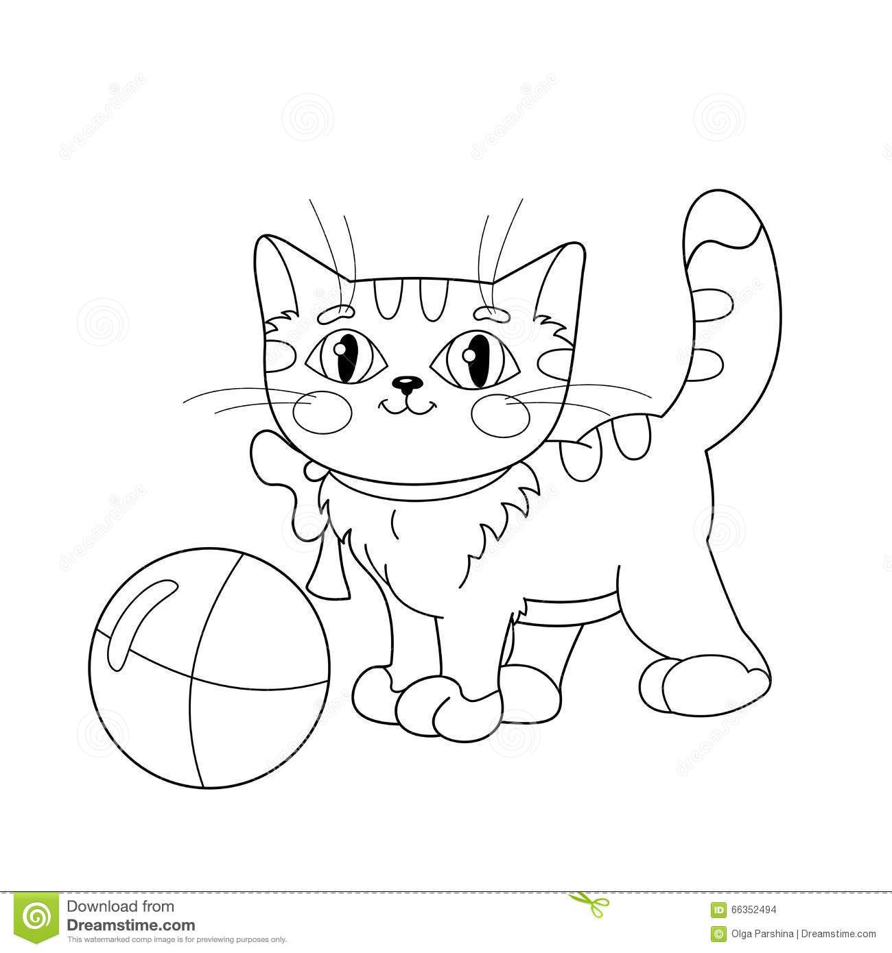 1300x1390 Fascinating Coloring Page Outline Of A Fluffy Kitten Playing