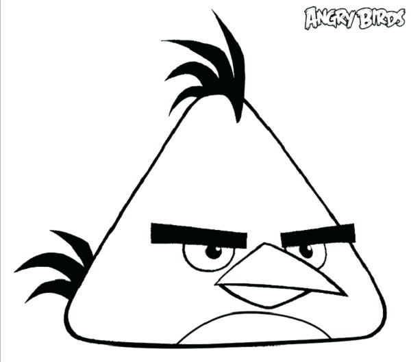 600x529 Coloring Pages For Kids Cars Angry Birds Yellow Bird