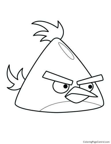 386x500 Coloring Page ~ Angry Birds Coloring Page Chuck The Yellow Bird