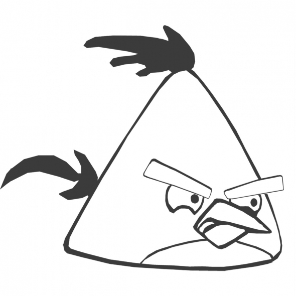 590x590 Angry Birds Coloring Pages Yellow Bird Pin Kate Fais On Coloring