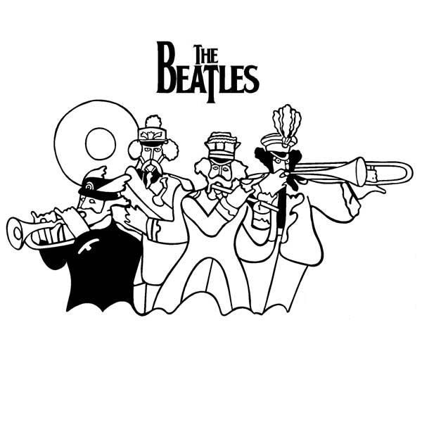 600x600 The Beatles Musical Yellow Submarine Coloring Pages Batch Coloring