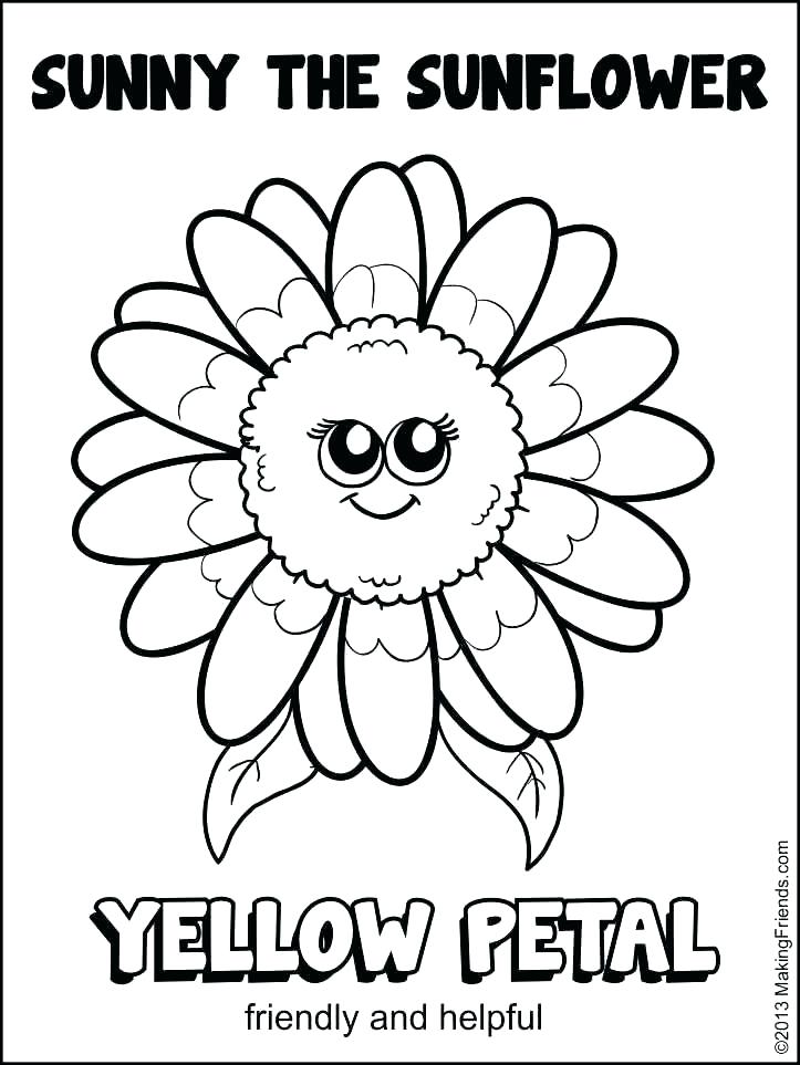723x963 Yellow Coloring Page Perfect Sunny The Sunflower Coloring Page