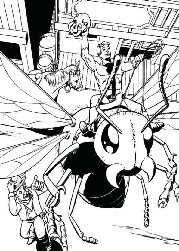 595x835 Bug Coloring Pages Bug Coloring Pages Yellow Jacket Marvel