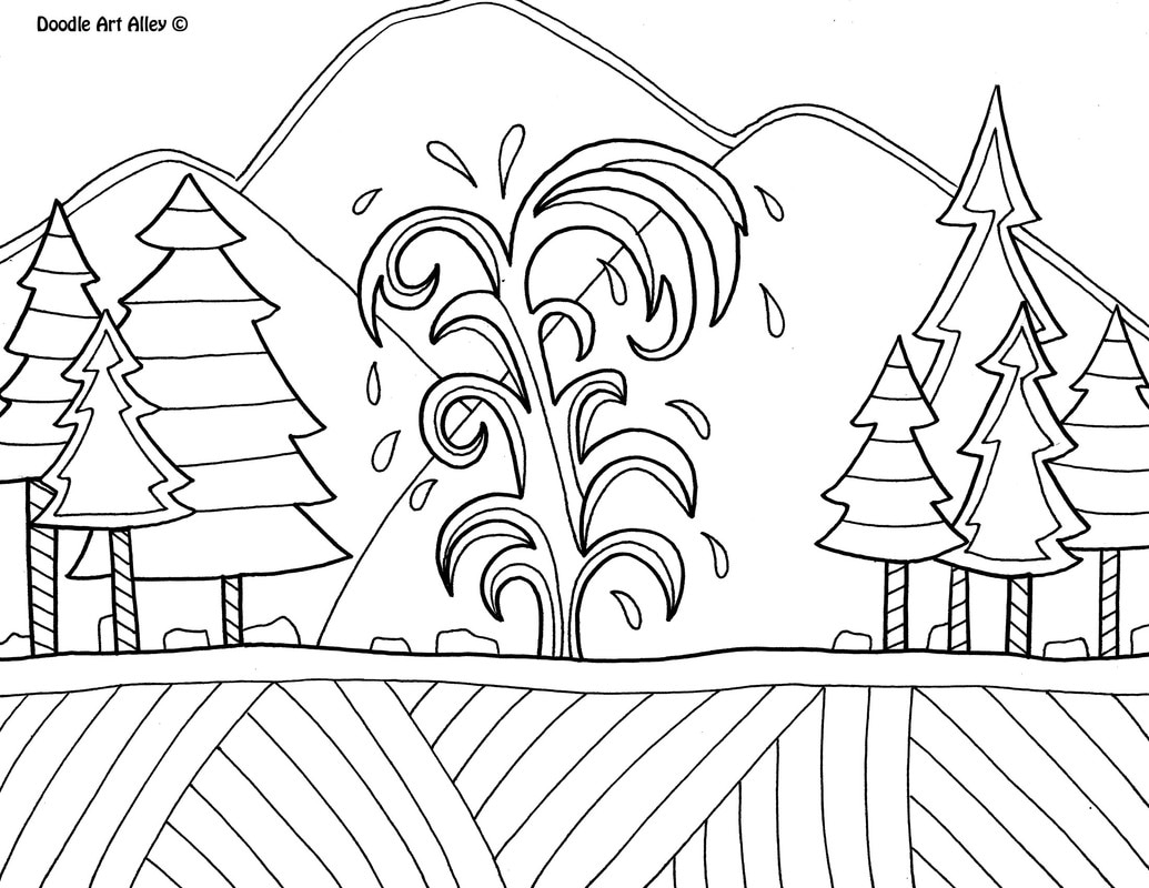 1035x800 National Parks Coloring Pages