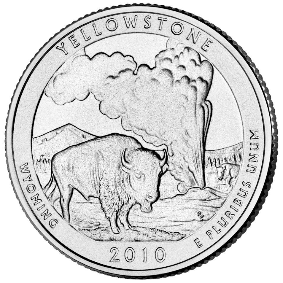 954x954 Yellowstone National Park Quarter U.s. Mint