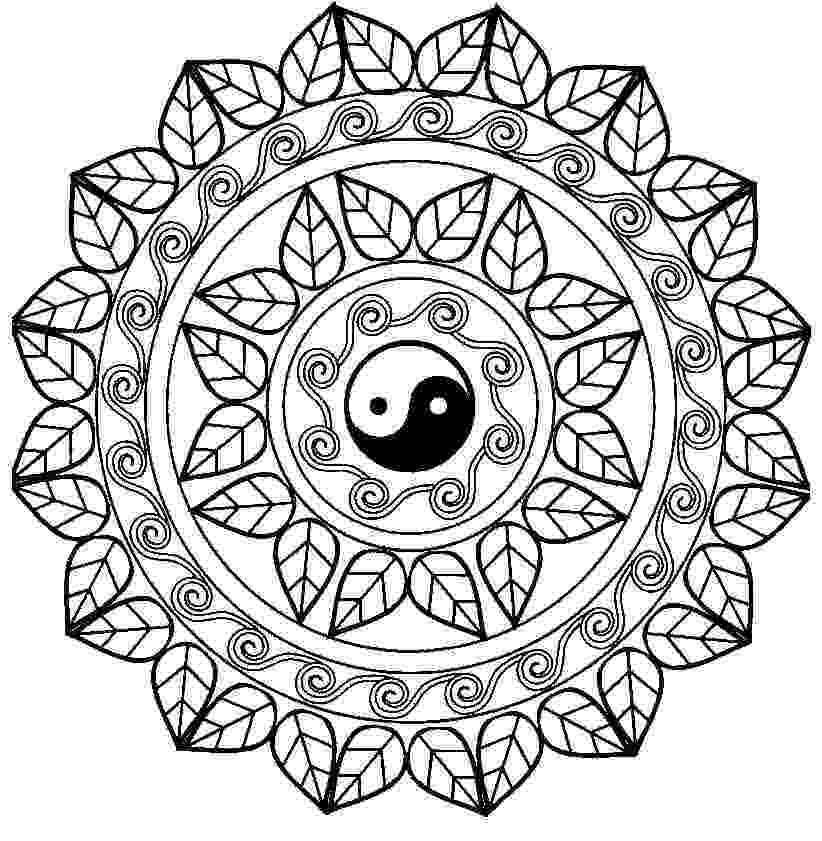 822x841 Mandala Con El Free Printable Online Yin Yang Coloring Pages