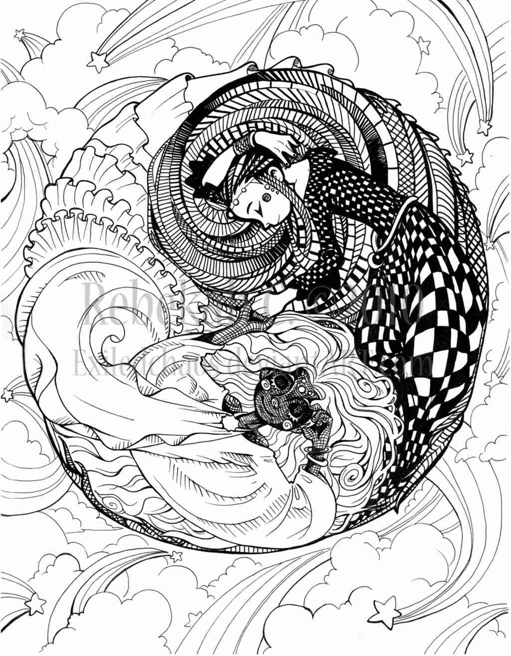 1024x1315 Yin Yang Coloring Page Free Printable Pages Incredible Olegratiy
