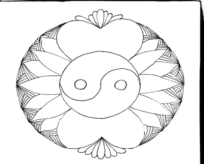400x322 Ying Yang Dream Catcher Coloring Items Similar To Yin And Pen Ink