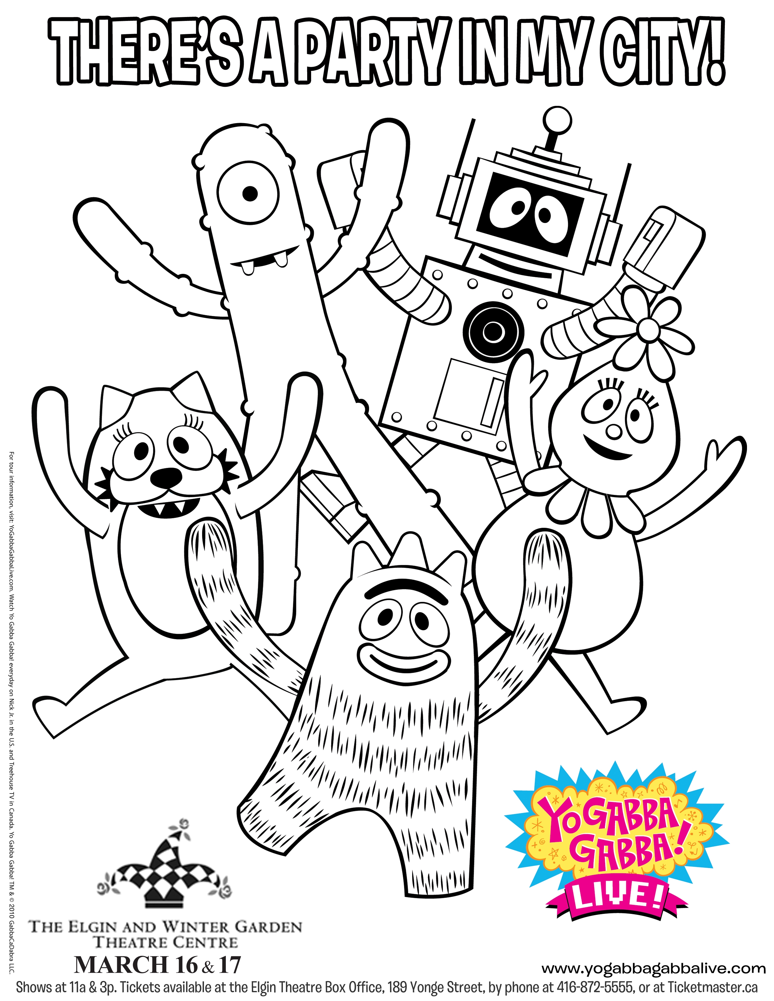 2550x3300 Yo Gabba Gabba Activity Placemats Collection
