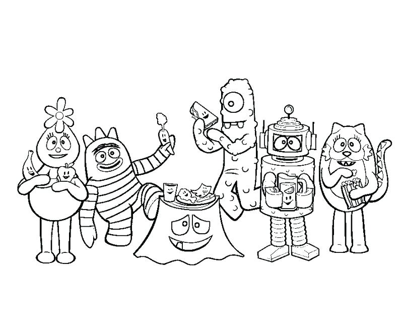 800x667 Yo Gabba Gabba Coloring Page Full Size Of Jr Yo Coloring Pages