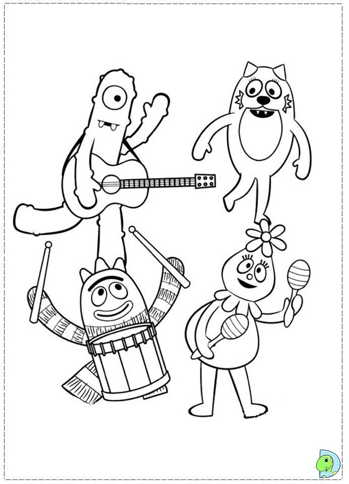 691x960 Yo Gabba Gabba Coloring Page