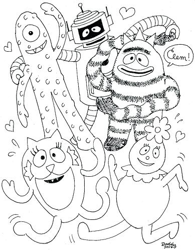 389x500 Yo Gabba Gabba Coloring Book Also Yo Coloring Pages 18 Yo Gabba