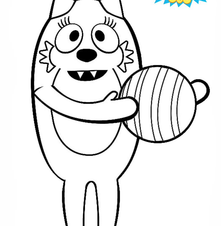 750x768 Yo Gabba Gabba Coloring Pages Yo Gabba Coloring Pages