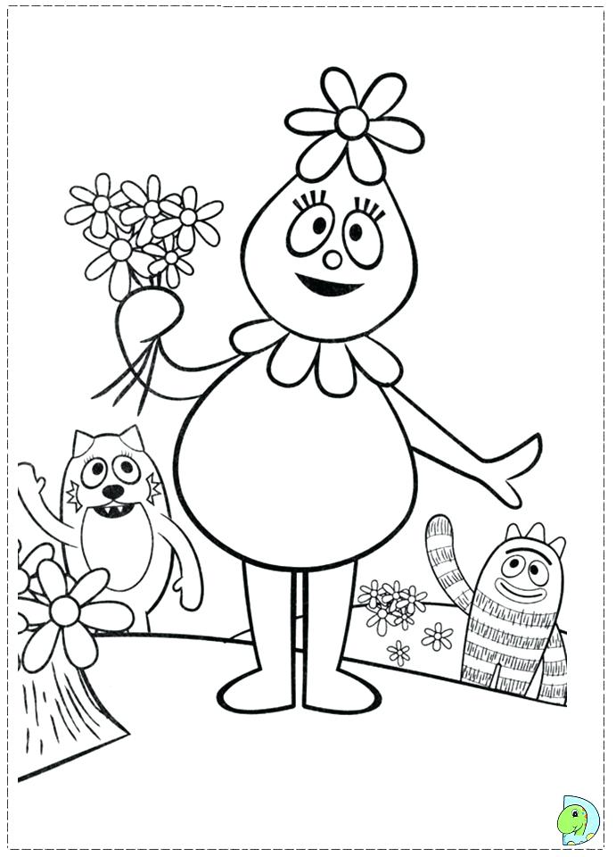 691x960 Yo Gabba Gabba Coloring Pages Yo Gabba Gabba Coloring Page