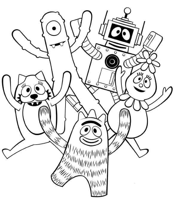 582x668 Yo Gabba Gabba Coloring Page For My Coco Nut Collin's Bday