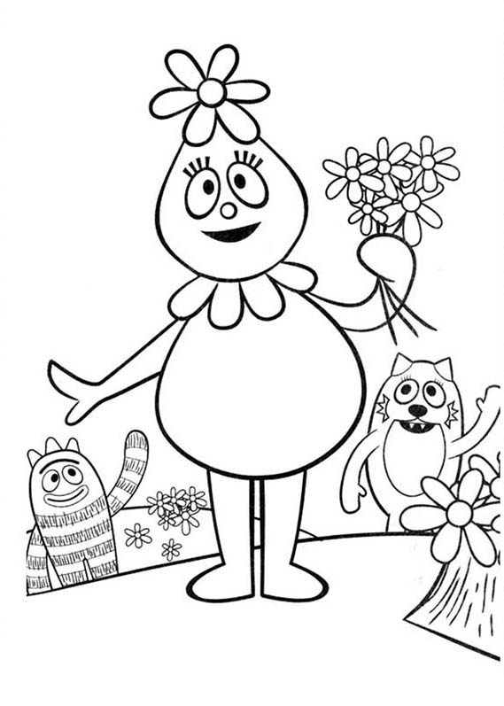 569x797 Foofa Coloring Page Pink Flower Bubble Foofa From Yo Gabba Gabba
