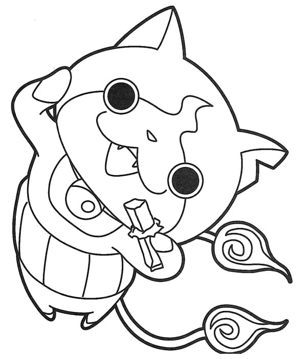 600x701 Yo Kai Watch Free Colouring Pages, Yo Kai Coloring Pages