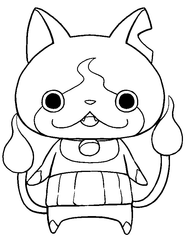 648x825 Coloring Page Yo Kai Watch Jibanyan 1