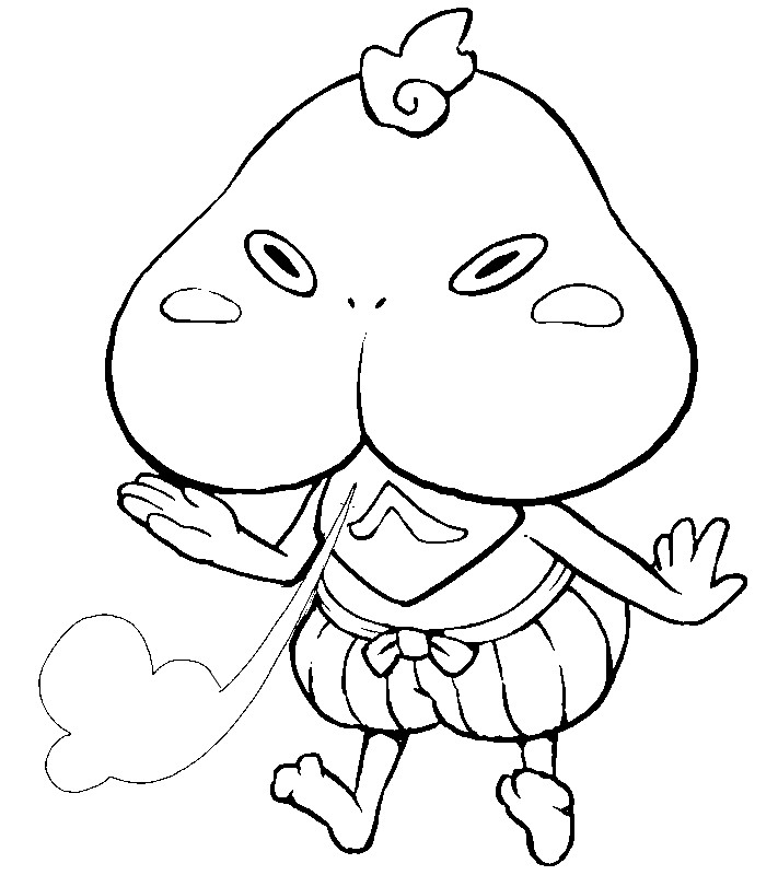 711x800 Coloring Page Yo Kai Watch 5