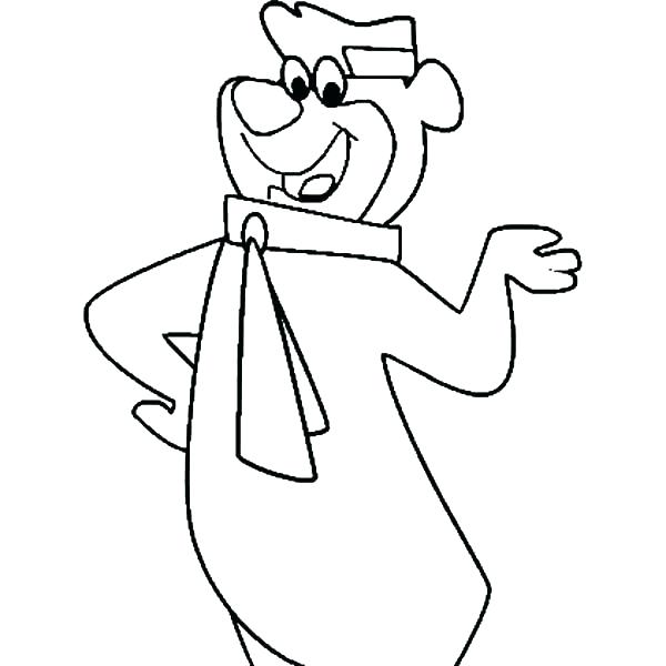 600x600 Yogi Bear Coloring Pages And Boo Sitting In The Pool On Yogi Bear