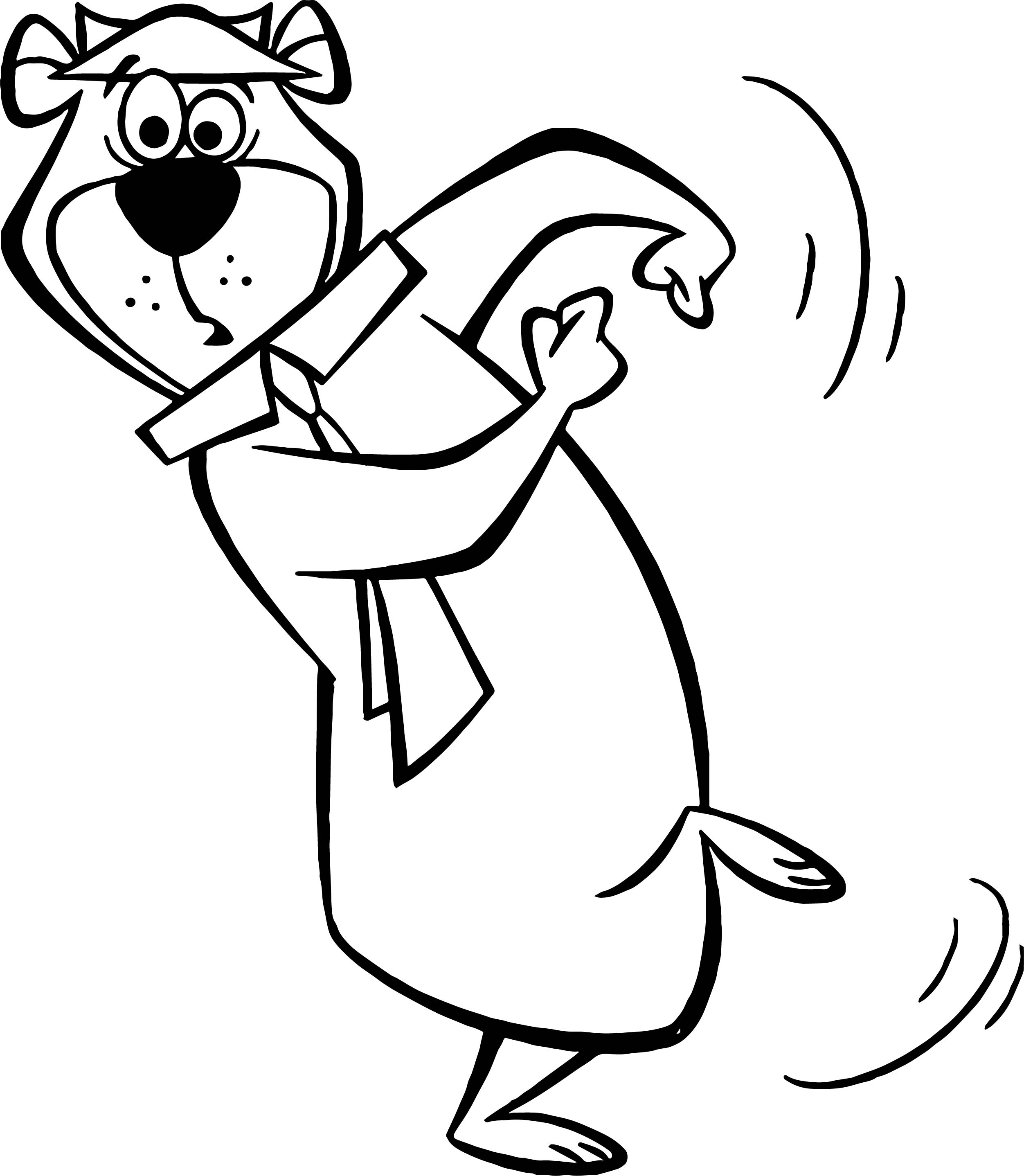 2503x2874 Yogi Bear Running Coloring Page Wecoloringpage