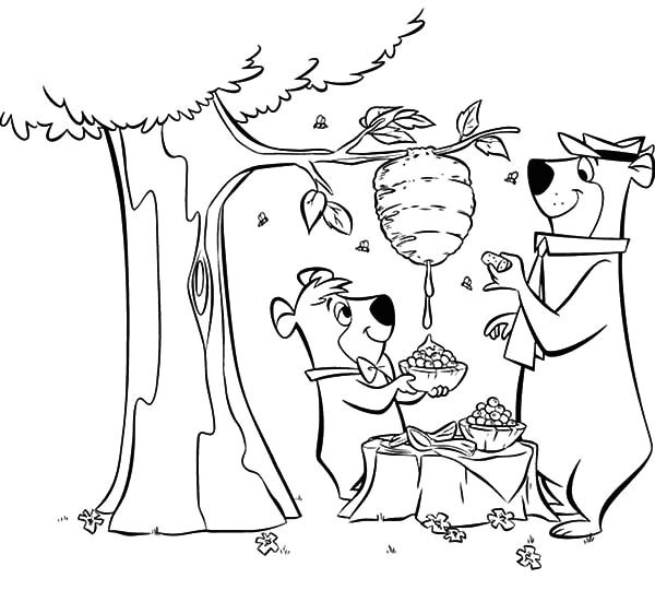 600x540 Inspirational Yogi Bear Coloring Pages Coloring Ws