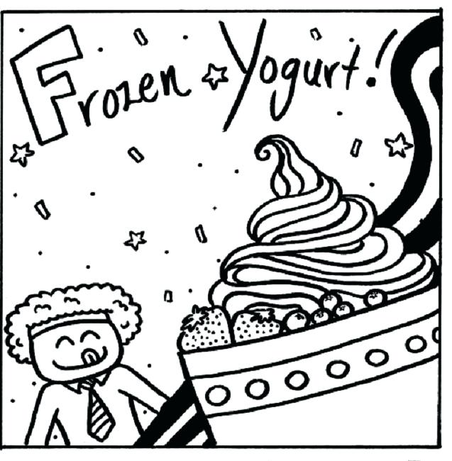 637x650 Yogurt Coloring Page Yogurt Drawing Yogurt Pencil And In Color