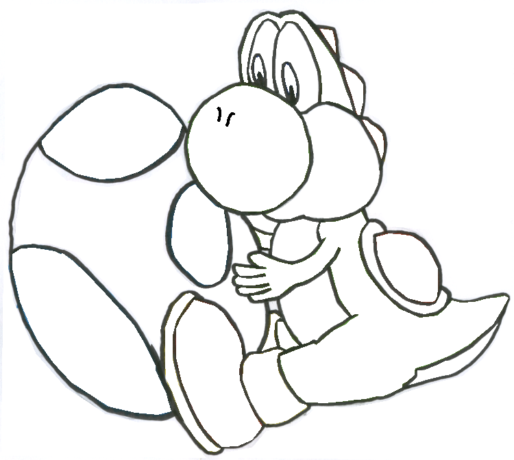 750x672 Yoshi Egg Coloring Pages