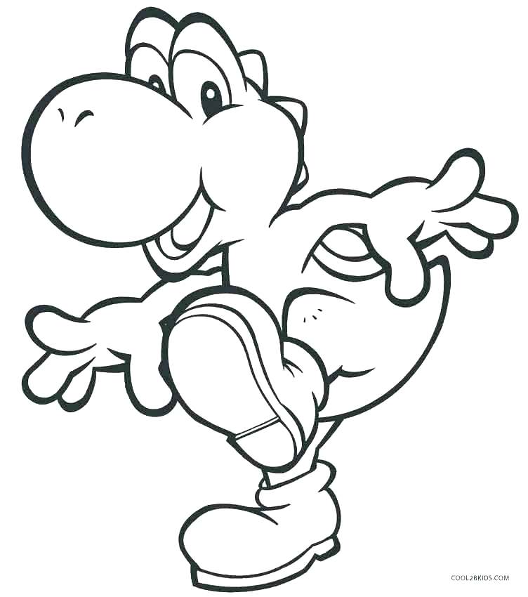 752x850 Yoshi Coloring Page