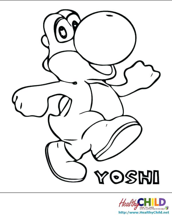 600x750 Baby Yoshi Printable Coloring Pages Super Fuhrer Von