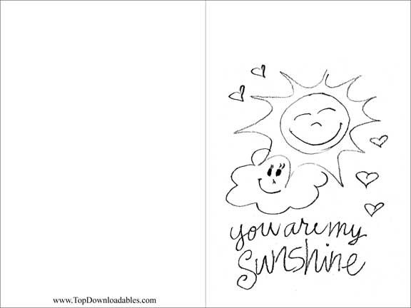 576x432 Free Printable You Are My Sunshine Party Invitation Template