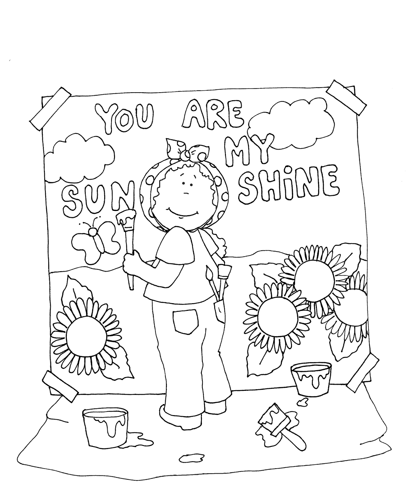 1321x1600 You Are My Sunshine Coloring Pages Sunshine