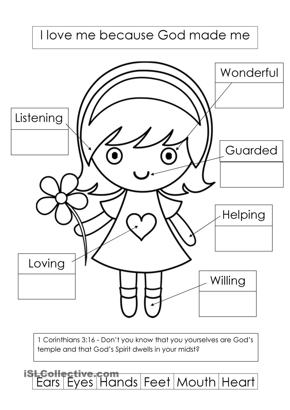 1018x1440 God Made Me Special Coloring Pages