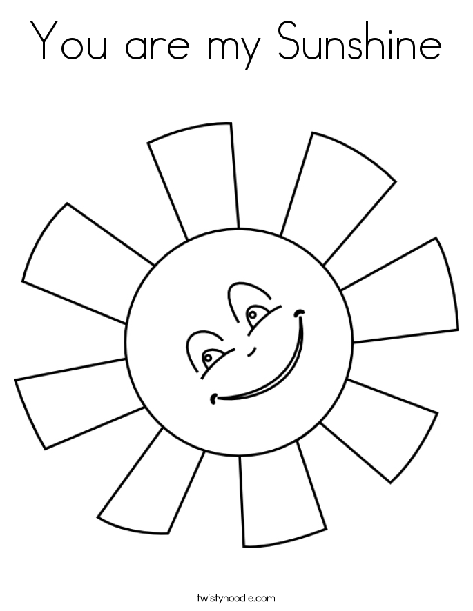 685x886 You Are My Sunshine Coloring Page
